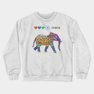 Elephant in India pineapple fruit Crewneck Sweatshirt